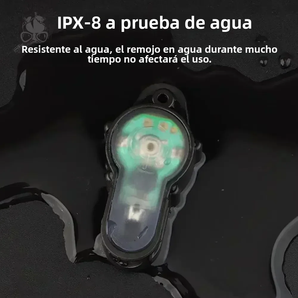 Luz estroboscópica táctica para casco, Mini señal de seguridad con gancho y bucle, luz estroboscópica de supervivencia colgante, equipo de caza Airsoft para senderismo - imagen 4