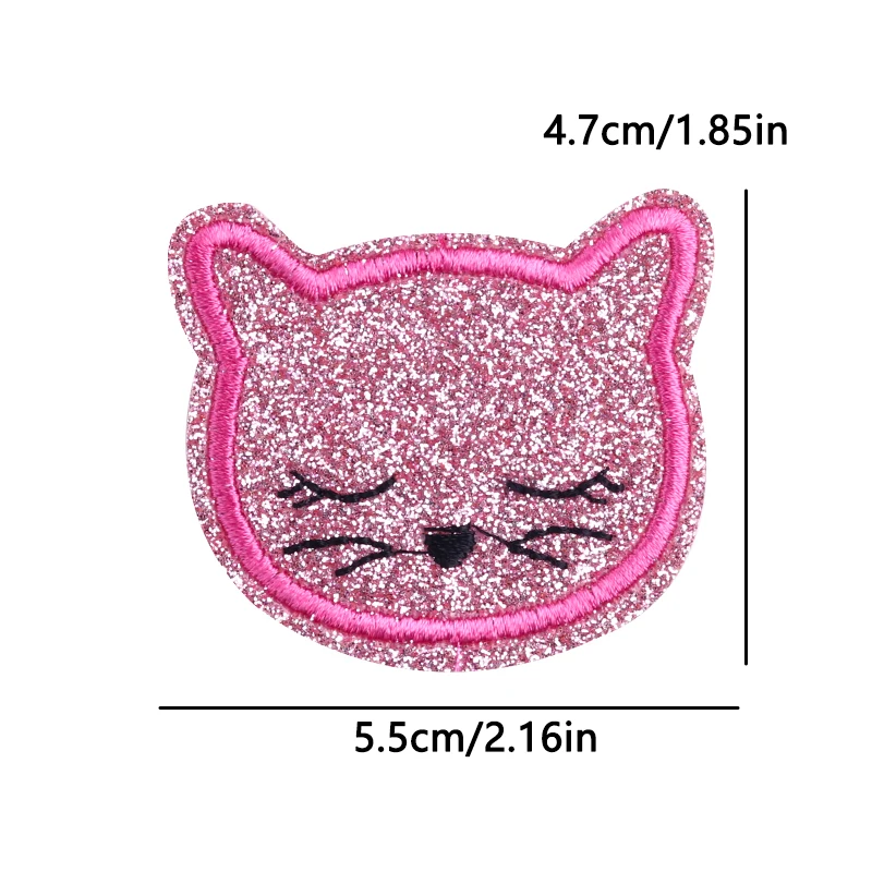 Parche bordado de dibujos animados rosa Y2K, parches para planchar, diseño bonito Retro para chaqueta vaquera, decoración femenina nostálgica de los años 2000, planchado y costura - imagen 3