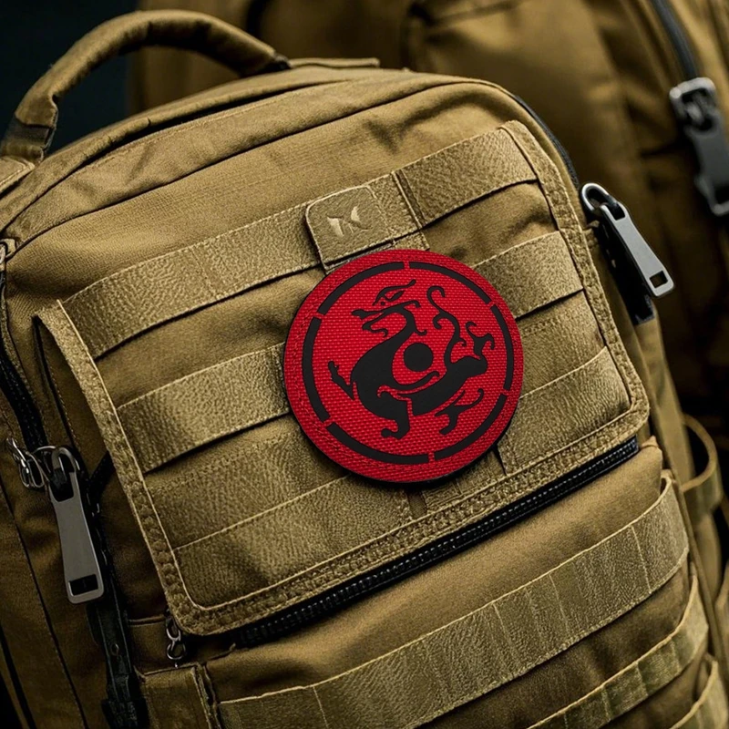 Parche bordado tótem dragón táctica para insignia moral - imagen 3