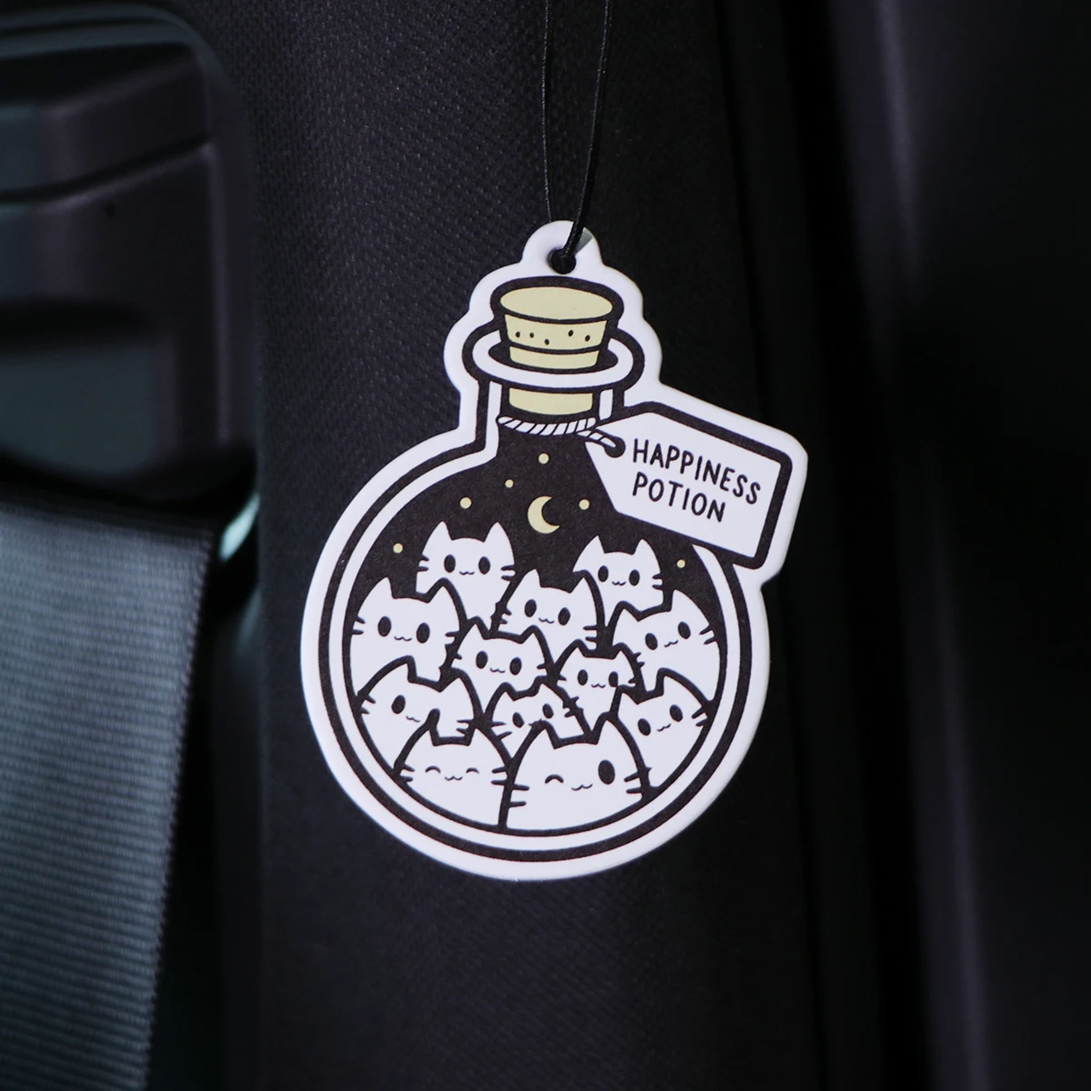 Ambientadores para coche con forma de gato, tabletas de aromaterapia para coche, decoraciones colgantes para espejo retrovisor, accesorios para coche, colgantes interiores - imagen 2