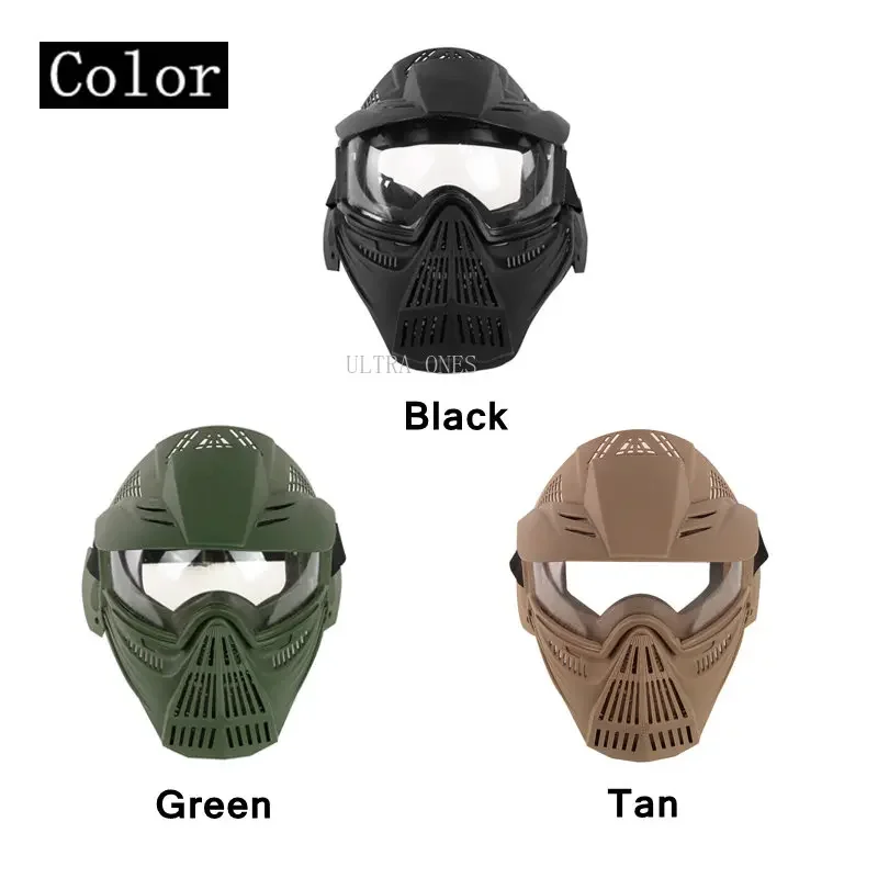 Máscara de juegos CS para caza, máscara protectora de cara completa para entrenamiento táctico, resistencia al impacto, accesorios para Paintball Airsoft - imagen 2