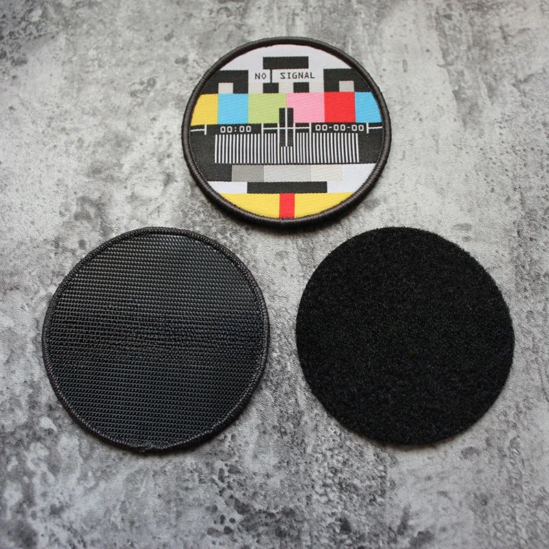Insignia de moral tejida ultra fina, Parche de gancho y bucle, insignias de personalidad nostálgica divertidas en la pegatina de la mochila, sin canales, sin señal - imagen 5