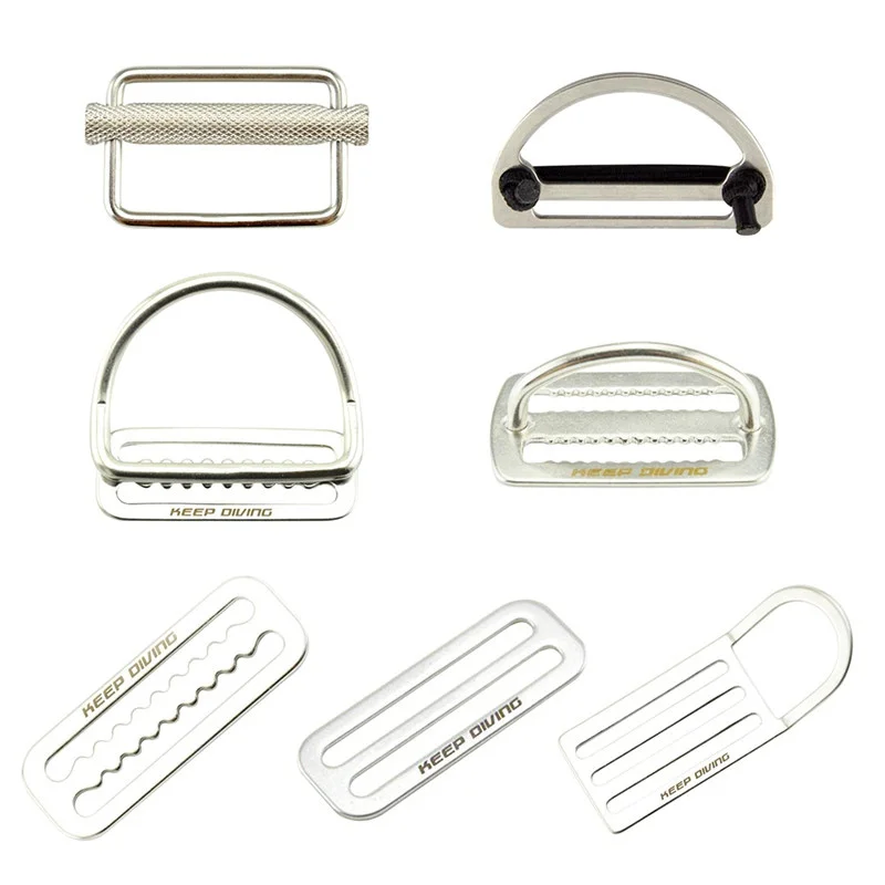 Cinturón de peso de buceo de acero inoxidable de 2 ", hebilla de cintura, guardián deslizante, anillo en D, arnés, cinturón, tapón de retención, apnea, surf - imagen 4