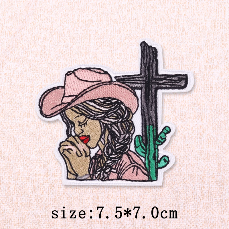 Parche de vaquera, parches para planchar para ropa, letras, escritura, parches bordados en ropa, chaqueta, pantalones vaqueros, pegatinas, decoración de costura - imagen 5