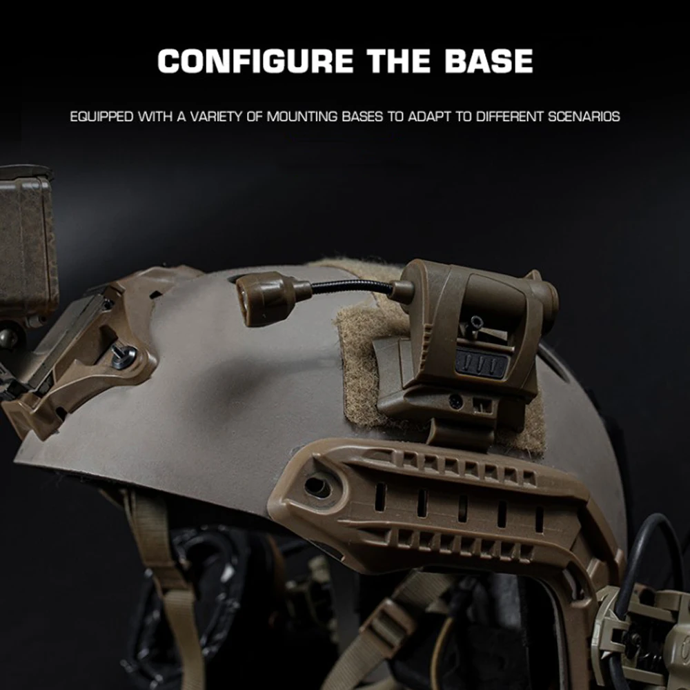 Luz táctica para casco MPLS, carga de 3 modos, luz roja/verde/LED, linterna IR para caza al aire libre, lámpara para casco Airsoft, equipo de ciclismo - imagen 5