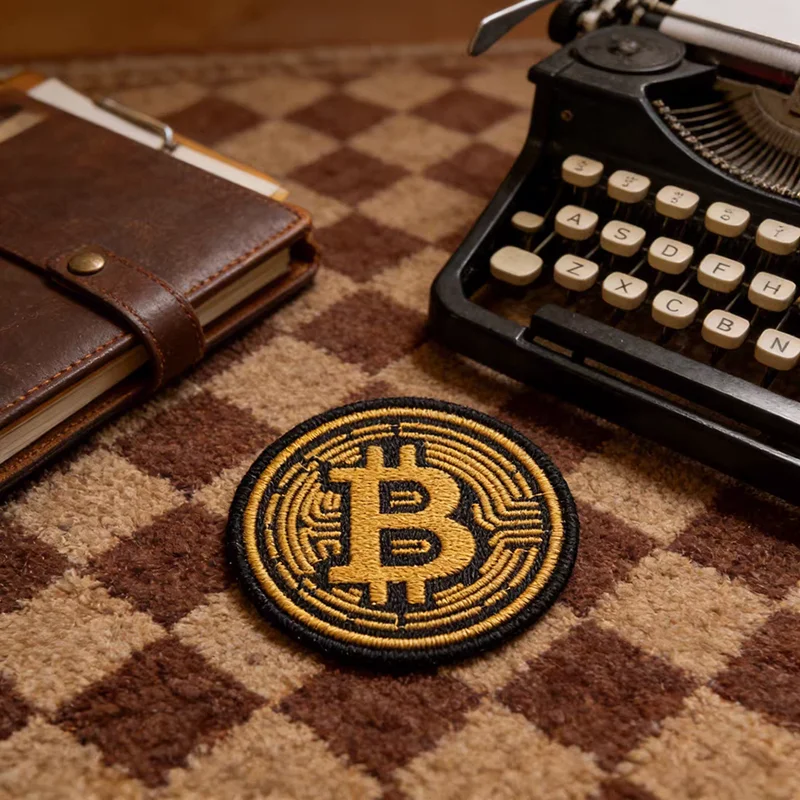 Brazalete bordado BTC con parche de Metal Bitcoin, decoración artesanal para chaleco táctico, mochila con gancho y bucle - imagen 3