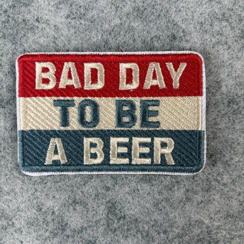 Parche táctico Bad Day to Be A Beer, divertidos parches bordados con gancho y bucle para mochila, brazalete, insignia de moral militar, pegatinas para sombrero - imagen 5