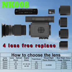 Monocular láser IR infrarrojo visión nocturna baja luz y batería