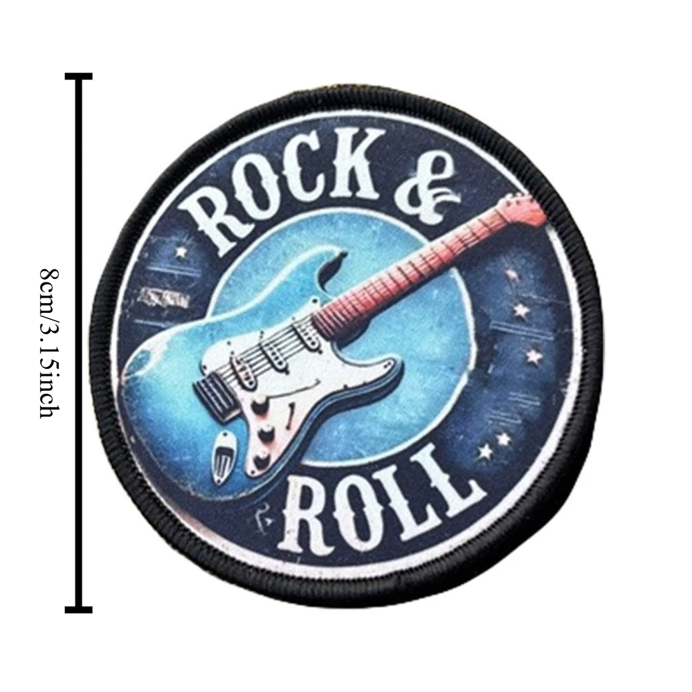 Parches de Meme ROCK & ROLL, parche de gancho y bucle, brazalete moral, insignia de moral del ejército militar, pegatinas tácticas para mochila - imagen 2
