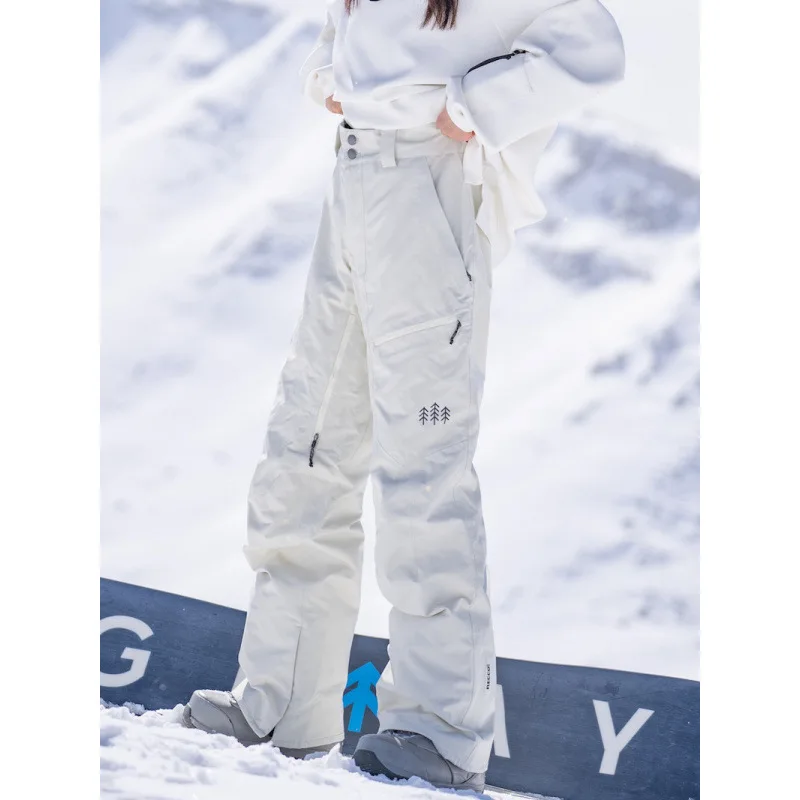 Pantalones de snowboard Pantalones de esquí a prueba de viento de 3 litros con forro de algodón para el calor del invierno - imagen 4