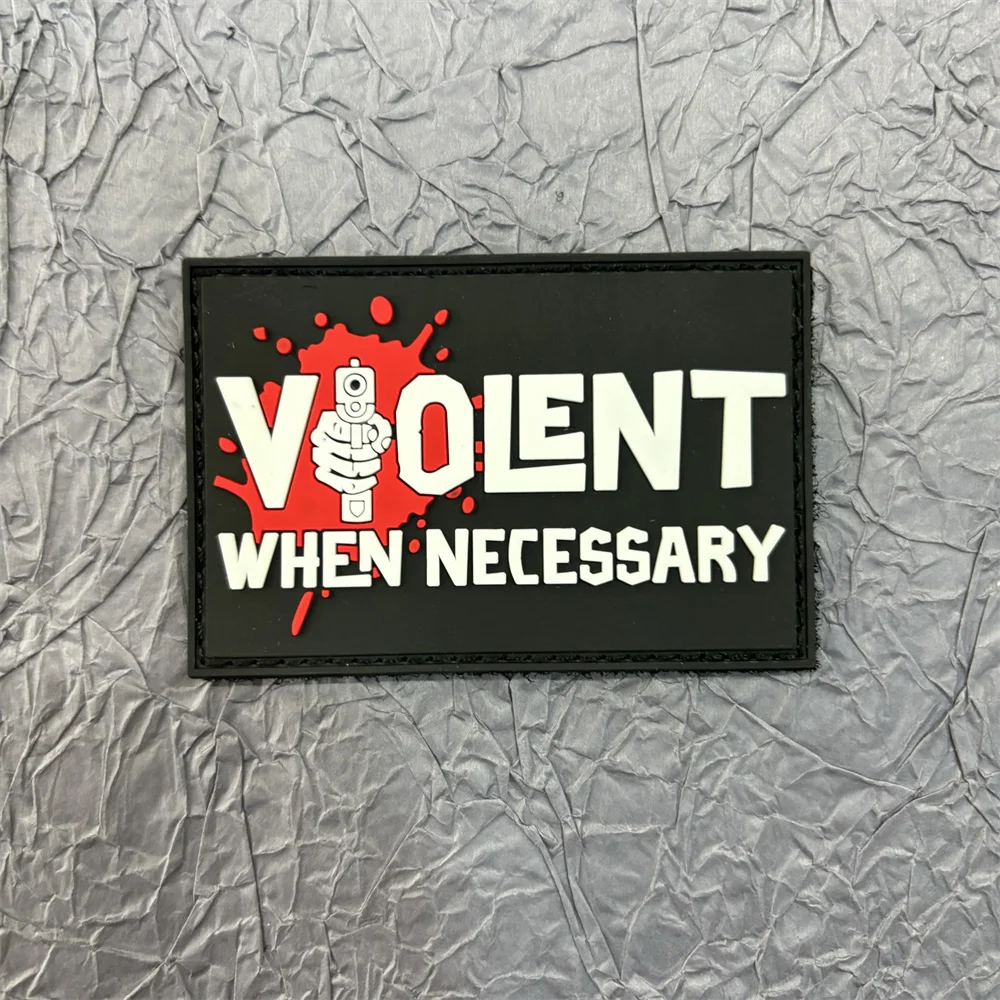 Parche de ropa de Accesorio militar, insignias de moral de PVC 3D, equipo táctico de pistola, parches de gancho y bucle, mochila Wappen - imagen 3