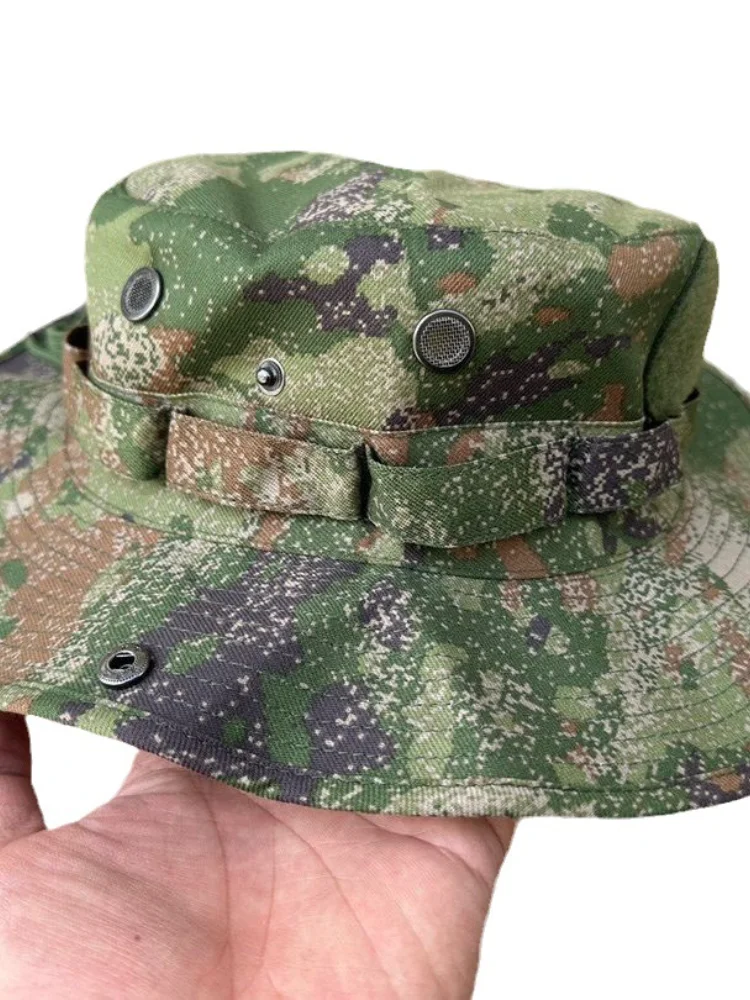 Sombrero de camuflaje al aire libre, sombrero de ala grande, plegable, bloqueador solar, montañismo, pesca, desierto, Verano - imagen 5