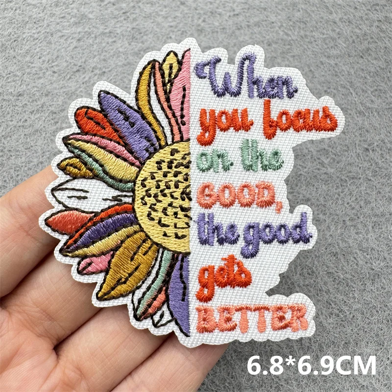 Parche de letras en inglés, parche bordado con letras rosas de dibujos animados, parches para planchar para ropa, chaquetas, sombreros, mochila, costura DIY - imagen 3