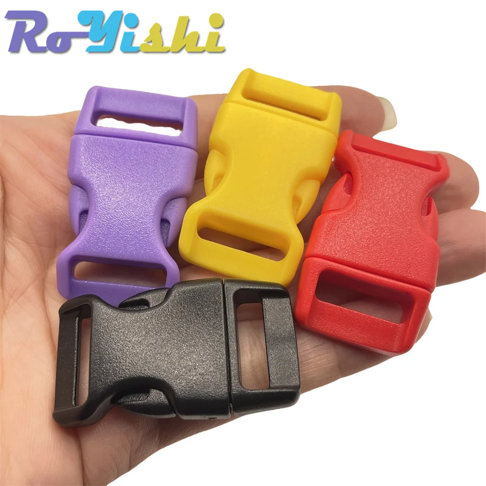 12 unids/pack 5/8 "hebillas de liberación lateral contorneadas coloridas para pulseras de Paracord - imagen 5