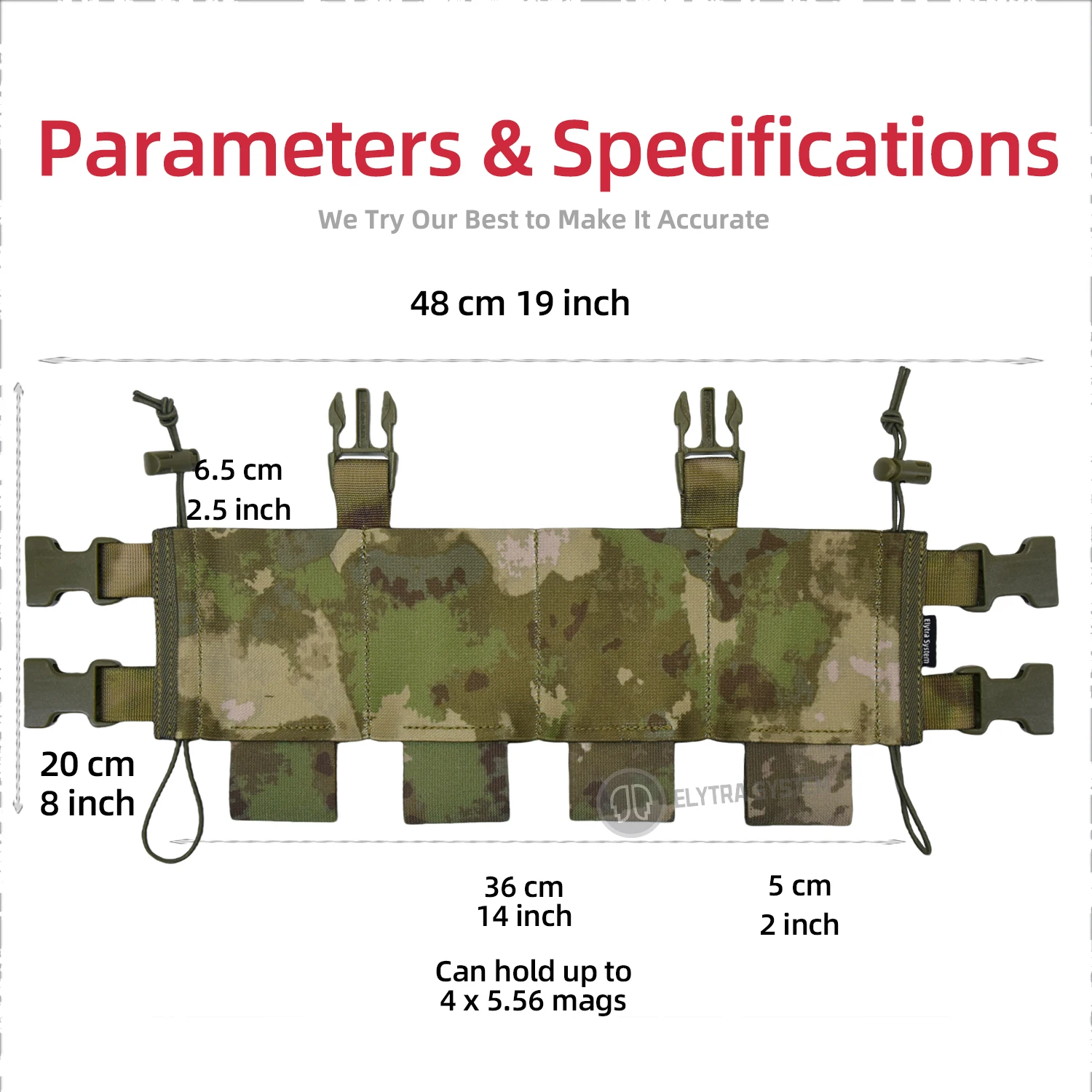 Plataforma de pecho táctica RD ligera con bolsa para mag 5,56, plataforma lista para Airsoft - imagen 5