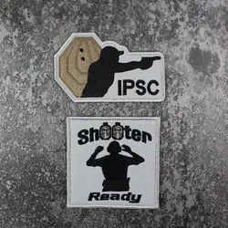 IPSC bolso bordado accesorio insignia entusiasta militar morale mochila, ropa, brazalete, casco DIY, chaleco, parche de gancho
