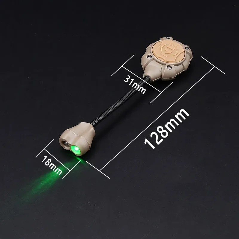 WADSN Mpls casco táctico rápido luz estroboscópica MICH MOLLE rojo verde IR lámpara de cabeza LED de caza militar linterna de seguridad de supervivencia - imagen 4