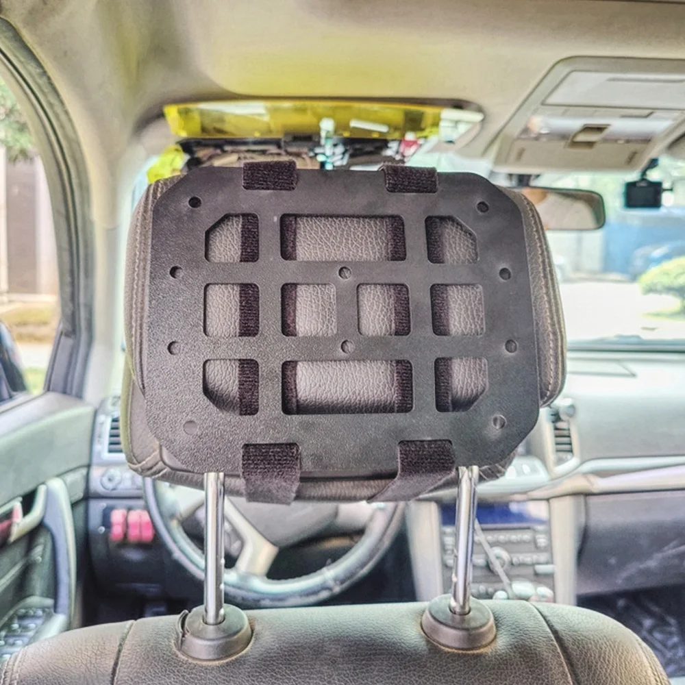 VULPO-reposacabezas táctico para asiento de vehículo, Panel MOLLE, soporte organizador para asiento trasero de coche, plataforma de almacenamiento, accesorios interiores - imagen 5