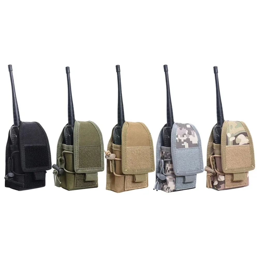 Bolsa de radio MOLLE para walkie talkie y teléfono |   Equipo para deportes al aire libre y acampada |   Riñonera EDC con portarrollos - imagen 3