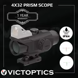 Victoptics-mira de prisma 4X32, retícula Bdc grabada para iluminación roja y verde.223/56, mira compacta para uso Ar y táctico