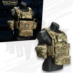 AQzxdc Ghost Recon JPC2.0 conjunto de combinación de chaleco táctico chaleco de liberación rápida para exteriores conjunto completo de equipo de protección para Airsoft