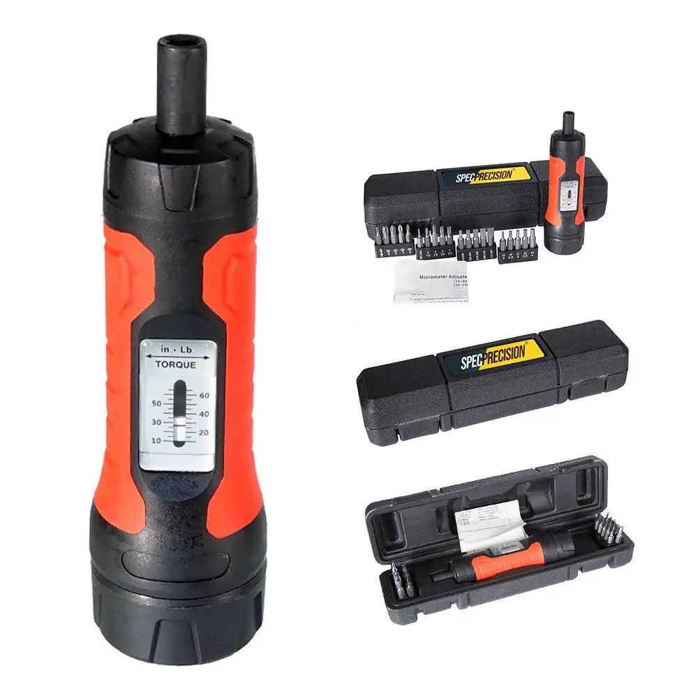 Llave dinamométrica óptica de especprecisión, 10-65 pulgadas, lbs con 21 bits, juego integrado para aplicaciones de armas de fuego y ópticas - imagen 2