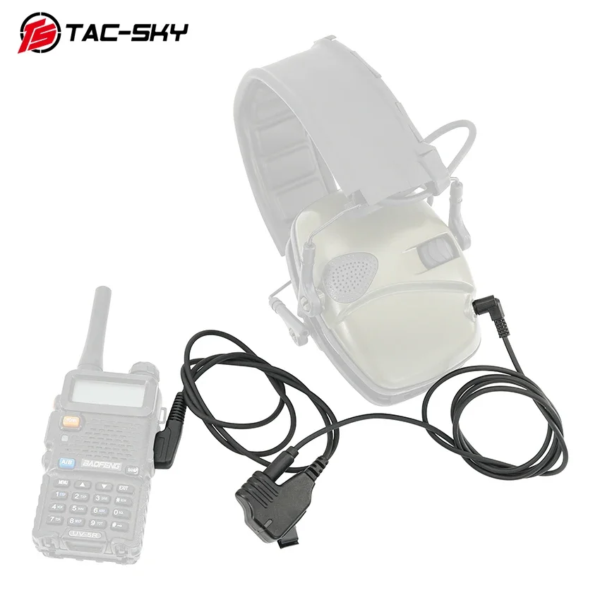 Auriculares TAC-SKY con reducción de ruido, audífonos con Cable de micrófono para MSA SORDIN / Impact Sport, orejeras electrónicas, auriculares tácticos de tiro - imagen 5