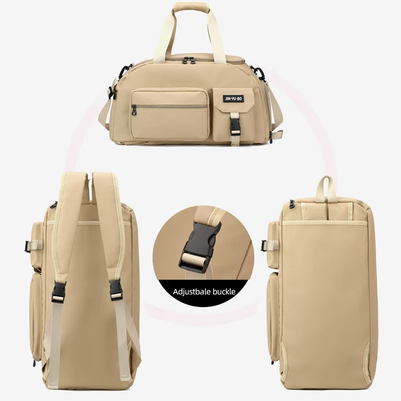 Bolso de mano para gimnasio y Yoga con bolsillo para zapatos, viaje al aire libre, viaje de negocios, entrenamiento físico, mochila deportiva, almacenamiento en seco y húmedo, bolsa de lona para equipaje - imagen 5