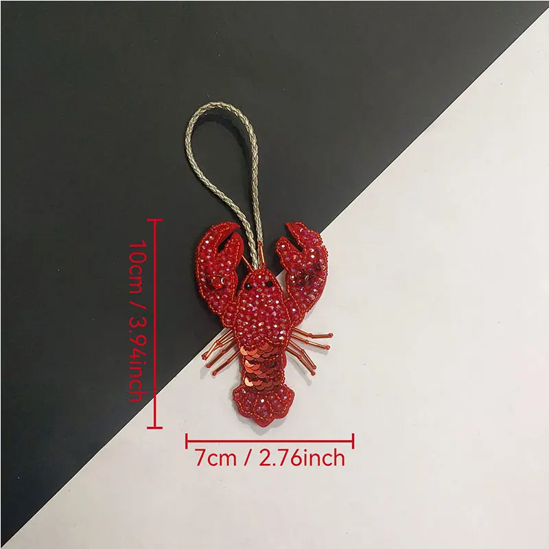 Colgante decorativo 3D, colgante de árbol de coco, concha de fruta, bolso hecho a mano, mochila, parche con cuentas hecho a mano, colgante con lentejuelas y diamantes de imitación - imagen 5