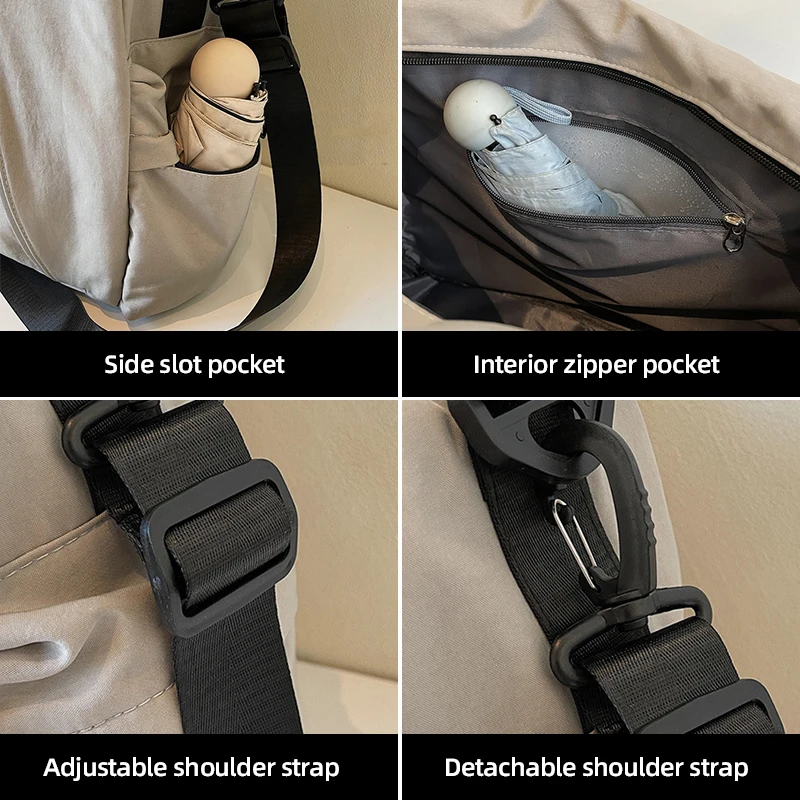 Bolso deportivo para Fitness, gimnasio seco y húmedo, Yoga, viaje, Camping, bolso de hombro tipo bandolera, viaje de negocios, estudiantes, entrenamiento, bolsa de lona - imagen 5