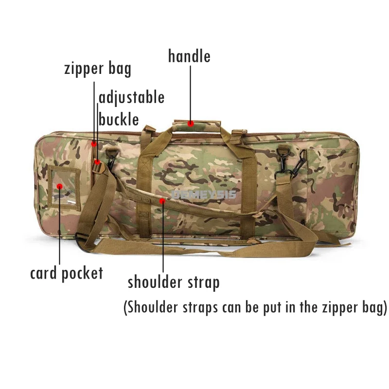 Bolsas de pistola de caza, mochila de Rifle táctico de nailon duradero, accesorio de pistola de francotirador de combate Airsoft, 85cm - imagen 4