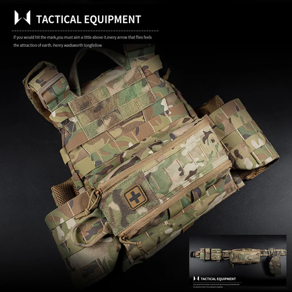 Botiquín de primeros auxilios para acampar, riñonera MOLLE, chaleco de caza, portador de placa, bolsa médica táctica de respuesta rápida para exteriores - imagen 3