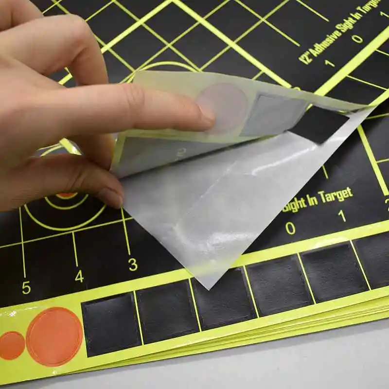 Papel adhesivo para objetivo contra salpicaduras de 12 pulgadas y 30CM, 10 unidades por paquete, papel adhesivo para objetivo de tiro de reactividad para práctica de pistola/Rifle/carpetas - imagen 4