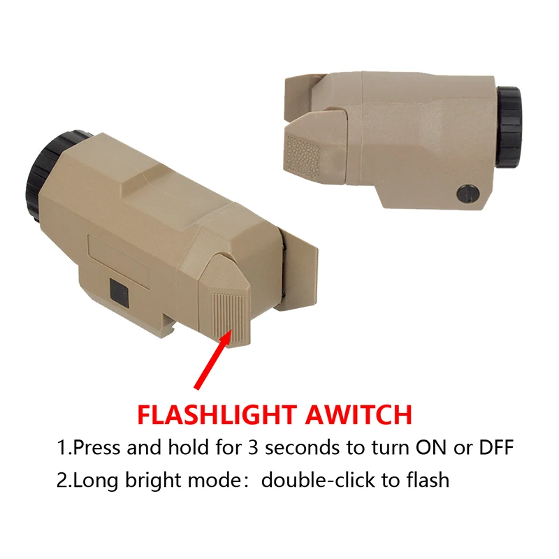 INFORCE WML Linterna táctica LED para fusil – Picatinny con estrobo - imagen 5
