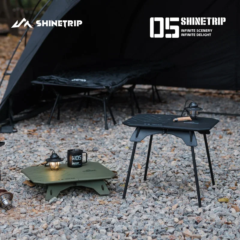 ShineTrip serie 05 ultraligero doble plegable Abs escritorio y soporte de aluminio mesa portátil para acampar al aire libre - imagen 5
