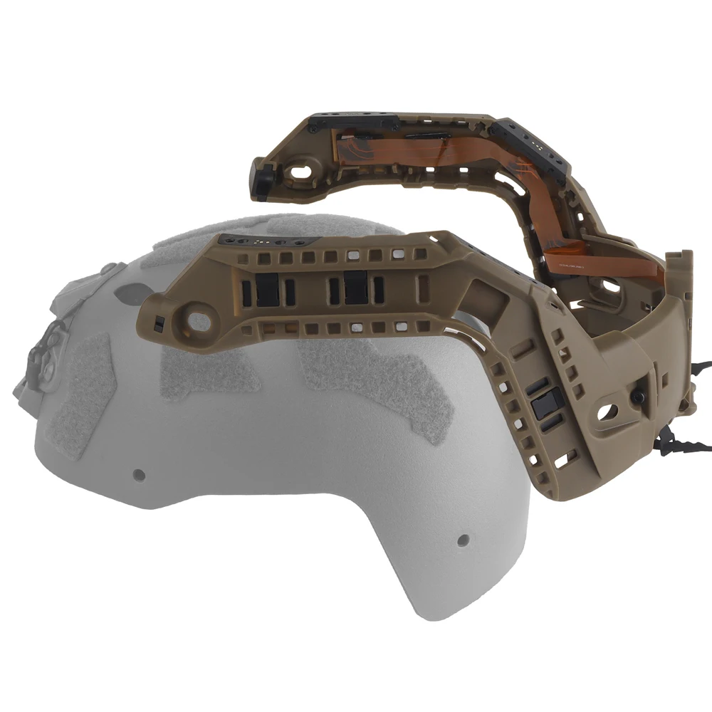 Riel de arco Modular táctico para casco Airsoft rápido, caja de batería integrada, sistema de fuente de alimentación, accesorios ajustables para casco