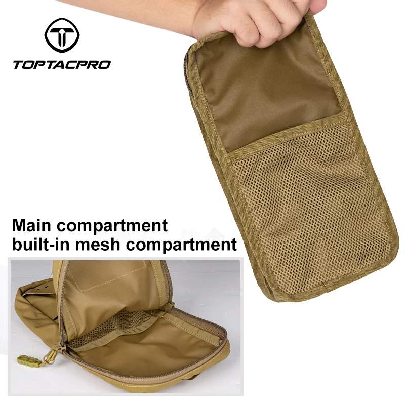 Bolsa de hidratación táctica TOPTACPRO con bolsa de agua de vejiga interior bolsa de hidratación MOLLE cortada con láser 8504 - imagen 3
