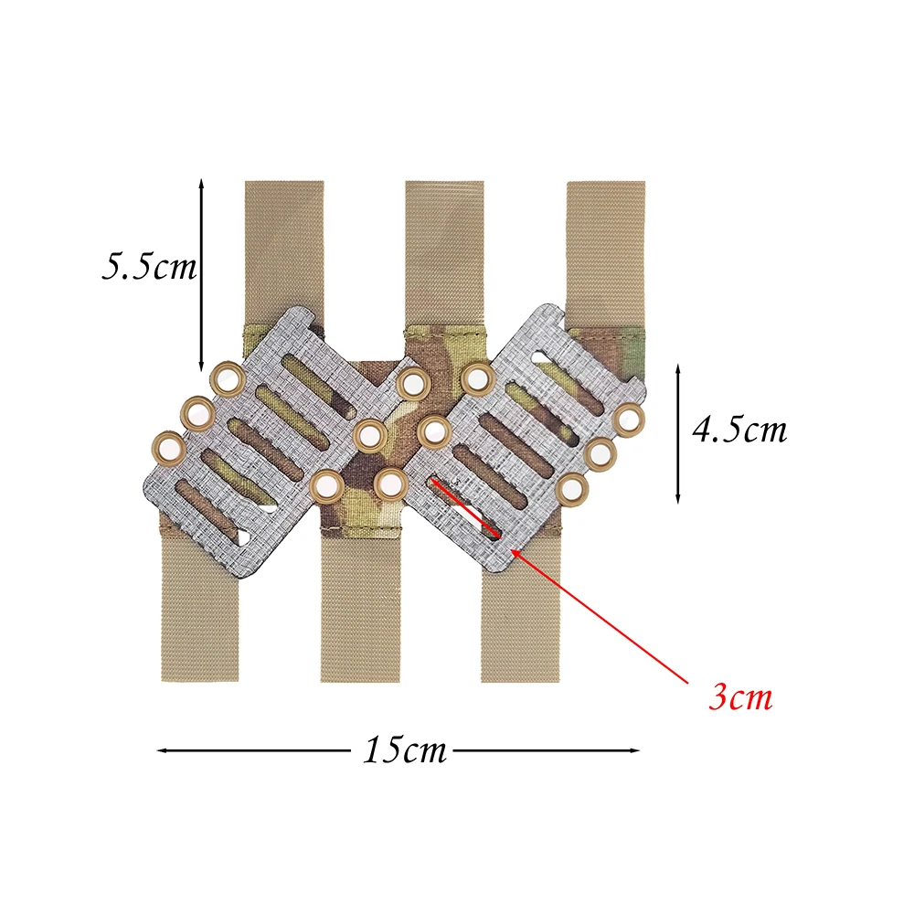 Cintura táctica de doble fila 40 °   Accesorio de correa de placa adaptadora cónica MOLLE en ángulo - imagen 5