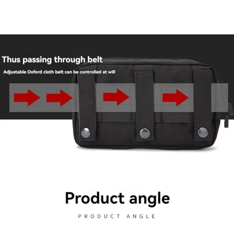 Riñonera táctica MOLLE: bolsa de utilidad compacta EDC con funda para teléfono y almacenamiento de herramientas para exteriores - imagen 3