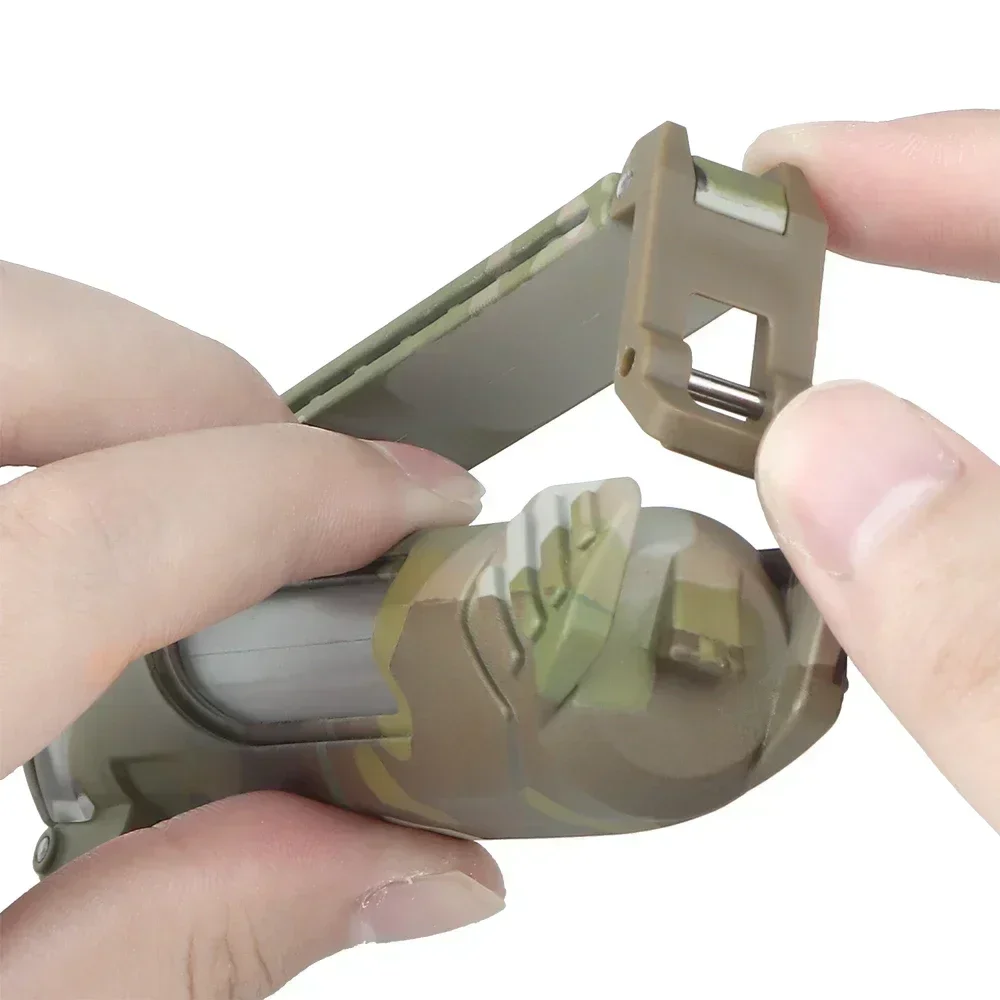 Caja de almacenamiento de batería táctica MOLLE, funda de transporte de batería portátil, bolsa para revistas al aire libre adecuada para baterías CR123/AAA/AA - imagen 4