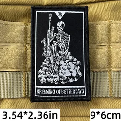Parche táctico calavera de soldado – gancho y bucle para mochila