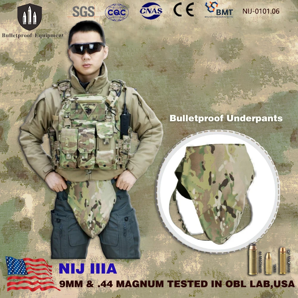 Real NIJ IIIA PE 9mm.44mag supervivencia autodefensa ocultación táctica ropa interior protección a prueba de balas calzoncillos tácticos - imagen 2