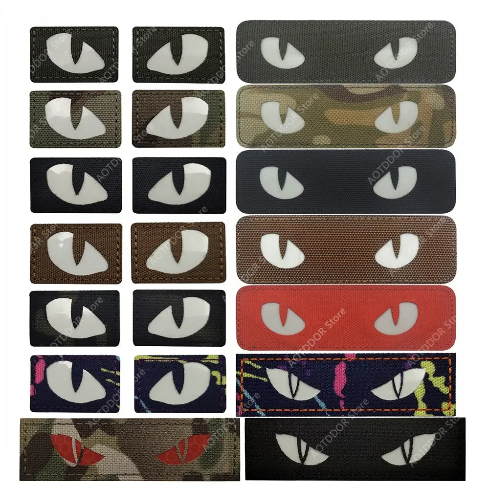 Eagle Tiger Eye Hook & Loop Tactical Glow-in-the-Dark Battle Magic Sticker, calcomanía para sombrero, casco, uniforme, mochila, Demon's Eye - imagen 5