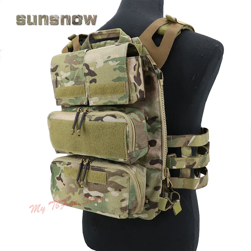SUNSNOW CP Attack Panel trasero bolsa de fijación Panel táctico con cremallera ZIP-ON Panel trasero bolsa de almacenamiento de bolsillo para chaleco CPC/AVS/JPC2.0 - imagen 2