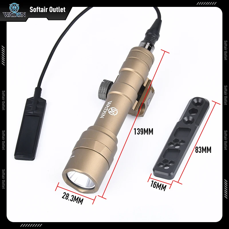 Wadsn M600U linterna táctica montura Mlok Keymod - imagen 5