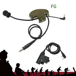 Adaptador de orejeras de tiro electrónico táctico para Howard Leight Impact Sport Airsoft auriculares tácticos micrófono y U94 Ptt FG