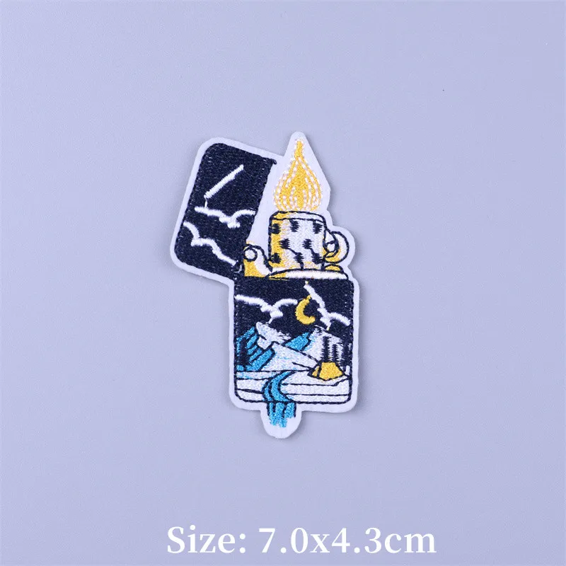 Parches bordados para planchar en la ropa, ropa termoadhesiva, paisaje natural, exploración al aire libre, senderismo, montañismo, Camping - imagen 4