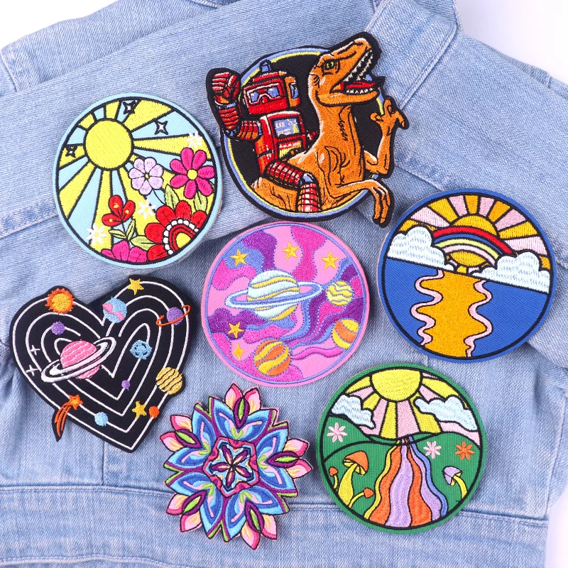 Parche bordado de dibujos animados/Punk, parches termoadhesivos para ropa, apliques de bricolaje para chaqueta - imagen 5