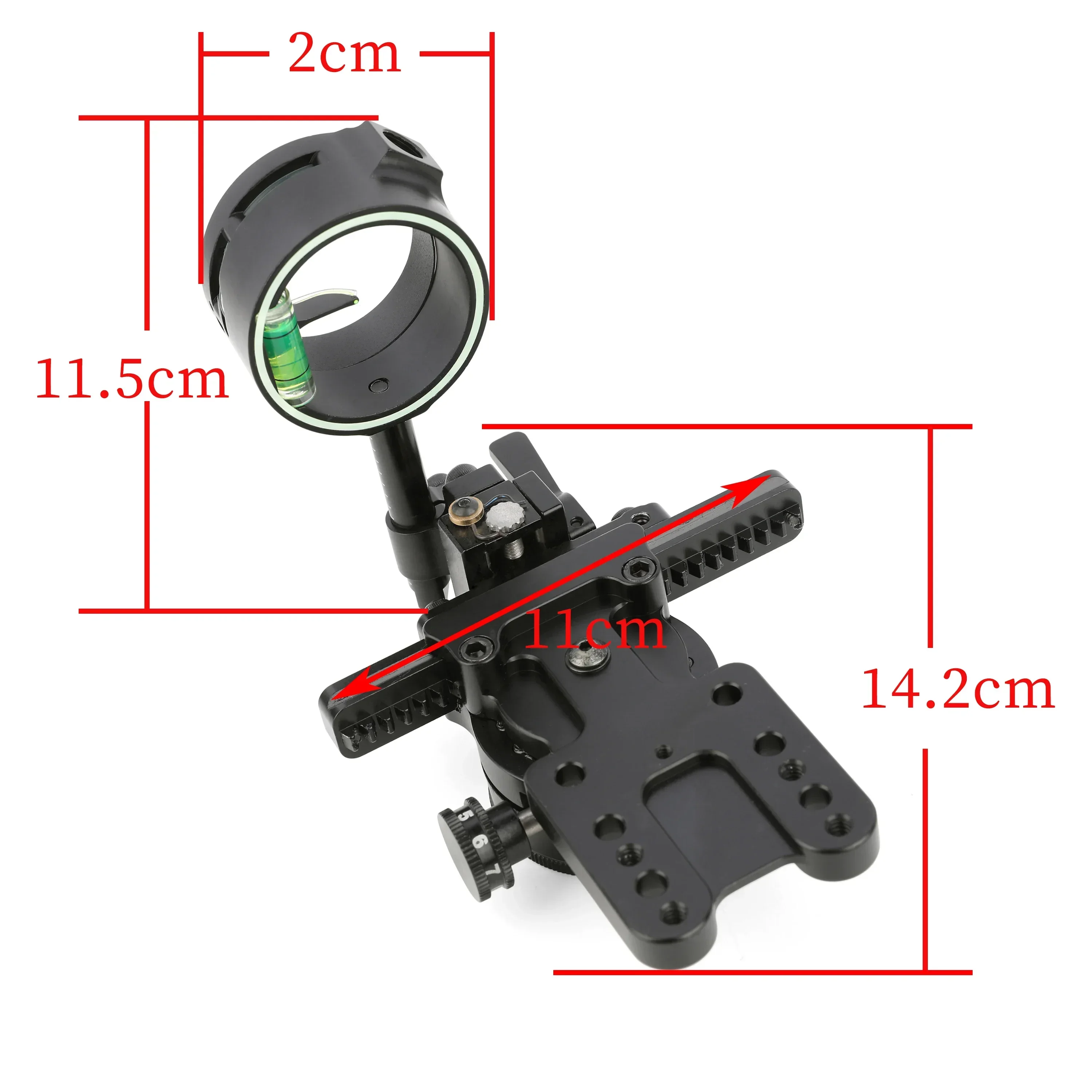 Puntero ajustable de aluminio para tiro con arco al aire libre, mira de arco compuesta de una sola aguja, accesorios de puntería de caza - imagen 5