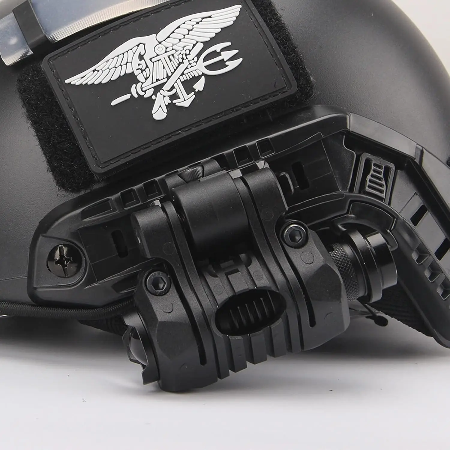 BOOIU-Soporte de linterna para casco táctico, Base de montaje que se adapta a accesorios rápidos para riel de casco - imagen 5